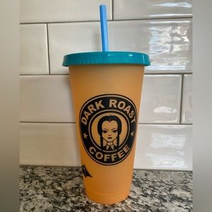 New! Wednesday Addams dark roast coffee cold cup